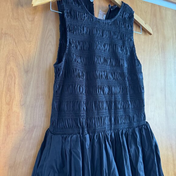 Madewell Melody Bubble Hem Smocked Midi Dress in Poplin - Picture 5 of 5